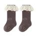 JDEFEG Baby Sock Corsage Baby Boy Girls Toddlers Indoor Animals Slipper Shoes Antislip Socks Booties First Walkers Socks Baby Christmas Knee High Socks Cotton Brown M