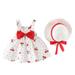 Outfits Dresses Princess Kids Baby Toddler Girls Sleeveless Dot Bow Hat Girls Outfits Set Clothes for Girls 2t Family Easter Outfits Girl Outfits Size 6x Girls Two Piece Set Kids Clothes Size 14 for