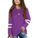 Baby Girl s Tunic Tops Crewneck Ultra Soft Striped Long Sleeve Comfortable Casual Pullover Sweatshirt for Children Light Shirt Kids T Shirts Bulk Kids Heart Shirt Toddler Girl Top Packs Girl Long