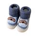 JDEFEG Baby Booties Pack Toddle Footwear Winter Toddler Shoes Soft Bottom Indoor Non Slip Warm Cartoon Floor Socks Shoes House 9 Mesh Blue 23