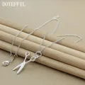 DOTEFFIL – collier en argent Sterling 925 18 pouces pour femme chaîne avec pendentif ciseaux