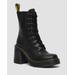 Chesney Leather Flared Heel Lace Up Boots