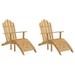 walmeck Adirondack Chairs with Footrests 2 pcs Solid Wood Teak