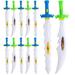 12Pcs Glowing Sword Toys Light Up Sword Toys Plastic Kids Sword Toys Lightweight Small Swords