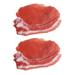 2pcs Simulation Pork Model Food Decoration Model Craft for Cabinet Display