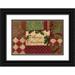 Sasha 32x23 Black Ornate Wood Framed with Double Matting Museum Art Print Titled - Merry Christmas Patchwork I