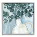 Stupell Industries Modern Eucalyptus Plant Leaves Jug Vase Painting Gray Framed Art Print Wall Art Design by Annie Warren
