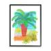 Stupell Industries Tropical Palm Plant Leaves Whimsical Summer Botanicals Graphic Art Black Framed Art Print Wall Art Design by unknown