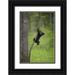 Grall Don 17x24 Black Ornate Wood Framed with Double Matting Museum Art Print Titled - Tennessee Black bear cub playing on tree limb