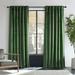Topfinel 100% Blackout Luxury Velvet Curtain 95 Inches Long Rod Pocket Back Thermal Insulated Noise Reduce Curtains for Living room Bedroom 2 Panels 52 x 95 Inch Moss Green