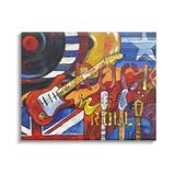 Stupell Industries Rock n Roll Music Tribute Painting Gallery Wrapped Canvas Print Wall Art Design by Paul Brent