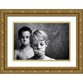 Delrue Mirjam 14x11 Gold Ornate Wood Framed with Double Matting Museum Art Print Titled - DonT Look DonT Speak