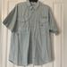 Columbia Shirts | Columbia Sports Wear Shirt Light Blue Gray Short Sleeves Button Front Size M | Color: Blue/Gray | Size: M