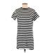 Old Navy Casual Dress - Shift Crew Neck Short sleeves: White Print Dresses - Women's Size Small