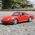WELLY-Modèle de voiture Porsche Smile Diecasts en alliage Véhicules jouets Renforcement de la