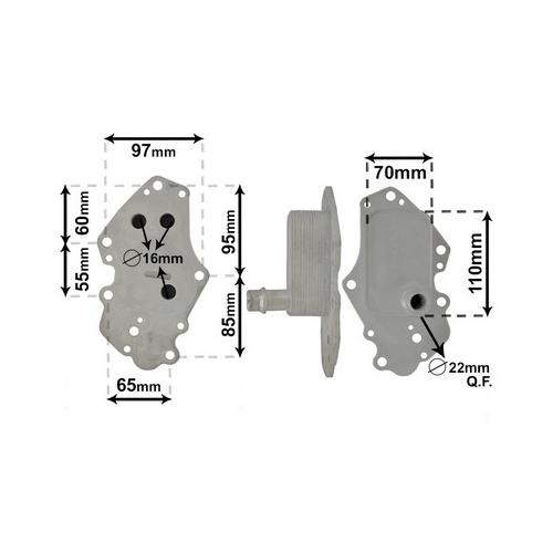 VAN WEZEL Ölkühler für OPEL Astra J Insignia A K Zafira Tourer C Meriva B Mokka / X