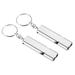 Uxcell Emergency Survival Whistle Double Tubes Whistles Super Loud Silver 2 Pack