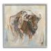 Stupell Industries Country Bison Abstract Brush Strokes Painting Gray Framed Art Print Wall Art Design by Ethan Harper