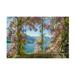 Brooke T Ryan Wisteria and Mountains Lago di Como Canvas Art