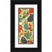 Allen Kimberly 8x14 Black Ornate Wood Framed with Double Matting Museum Art Print Titled - Carte Postale Blooms Henna 1