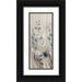 Nan 8x14 Black Ornate Wood Framed with Double Matting Museum Art Print Titled - Touch of Blue Spring II