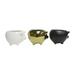 Sagebrook Home Set of 3 7 9oz Pig Soy Scented Candle Gold/Black/White