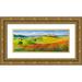 Galasso Adriano 32x15 Gold Ornate Wood Framed with Double Matting Museum Art Print Titled - Verso il borgo in Toscana