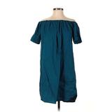 Love In Casual Dress - Popover: Blue Dresses - Women's Size Small