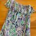 Lilly Pulitzer Tops | Lilly Pulitzer Off The Shoulder Top Size S | Color: Blue/Green | Size: S