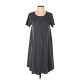 Lularoe Casual Dress - Shift: Gray Solid Dresses - Women's Size 2X-Small