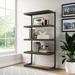 Trent Austin Design® Gorlest Bookcase w/ Storage in Gray/Black/Brown | 66 H x 36 W x 16.5 D in | Wayfair 533774CD625944979D7D9A806F5D78C5