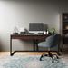 Trent Austin Design® Gorlest Solid Acacia Wood Modern Industrial Desk Wood/Metal in Black/Brown | 31 H x 72 W x 24 D in | Wayfair