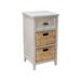 Red Barrel Studio® Rozina Solid Wood 1 - Drawer 2 - Basket Accent Chest Wood in Brown/Gray | 28 H x 12 W x 15 D in | Wayfair