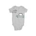 Carter's Short Sleeve Onesie: Gray Marled Bottoms - Size 18 Month