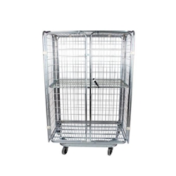 Rollbehälter nestbar ADB 1600 ME, 800 x 1200 mm, 5-seitig, 1 ZWB ME, 2 Flügeltüren, Cr 3, 100 x 50 Image