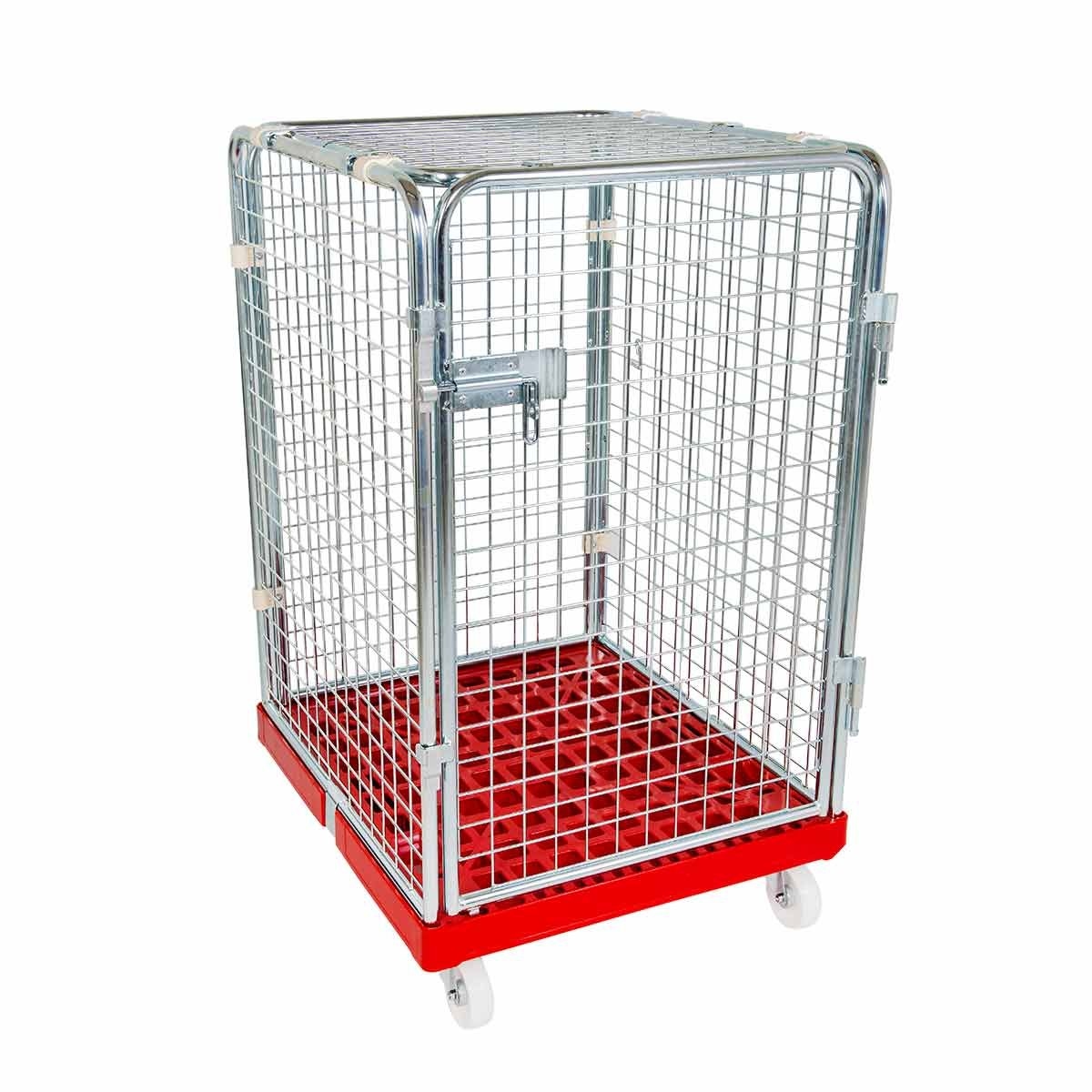 Rollbehälter ADB 1020 KU rot, 724 x 815 mm, 5-seitig, 1 Tür, Cr 3 Image