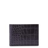 Croc Embossed Leather Small Bifold Wallet