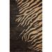 Animal Print Oriental Area Hand-knotted Jute Carpet - 3'3" x 5'3"
