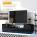 TV Stand with Tempered Glass for TVs Up to 70", TV Cabinet