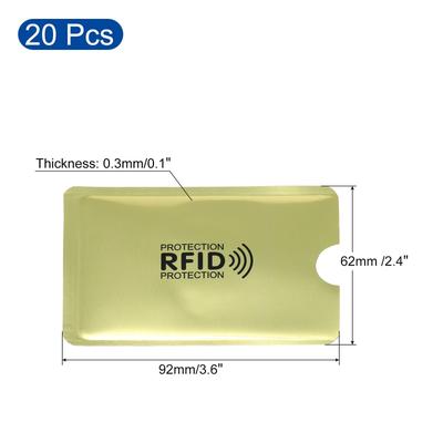 RFID Blocking Credit Card Sleeves, 20 Pcs Contactless Protector Holder