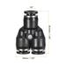 10Pcs Y Shape 1/4" Push to Connect Pneumatic Air Line Fitting Black