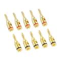 Uxcell Banana Plug Speaker Banana Plugs Open Screw Type 4mm Gold Plated Copper Red Black 10 Pack