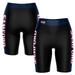 Women's Black/Navy Samford Bulldogs Striped Design Bike Shorts