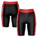 Women's Black/Brown Texas Tech Red Raiders Striped Design Bike Shorts