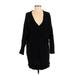 Express Casual Dress - Sweater Dress: Black Dresses - Women's Size X-Small