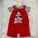 Disney Matching Sets | Disney Baby Mickey Mouse Jump Suit-24mo **New** | Color: Gray/Red | Size: 24mb