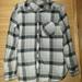 Columbia Tops | Columbia Gray Plaid Cotton Flannel Button Down Shirt Size Med | Color: Gray/White | Size: M