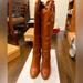 Coach Shoes | Coach Tan Knee High Leather Boots With Elastic Top. Size 10. Gently Worn. | Color: Brown/Tan | Size: 10