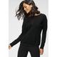 Rundhalspullover LAURA SCOTT Gr. 46, schwarz (schwarz (aus nachhaltigem material)) Damen Pullover Rundhalspullover