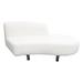 White Sectional - Vesper Curved Armless Right Chaise In Faux Shearling W/Black Wood Leg Base By Diamond Sofa Polyester | Wayfair VESPERRCWH